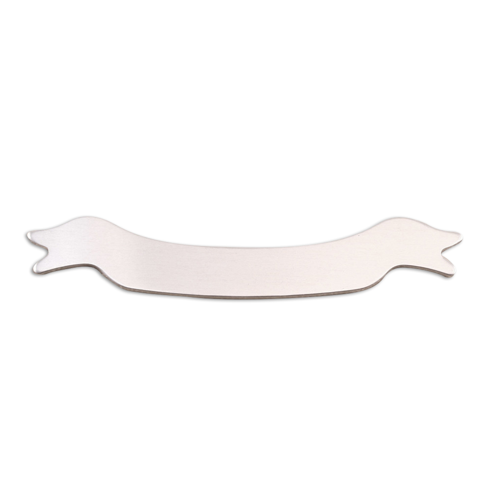 Metal Stamping Blanks Aluminum Banner, 55mm (2.16") x 6.4mm (.25"), 18g